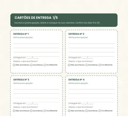 Página de Cartões de Entrega