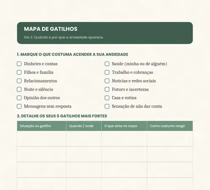 Página do Mapa de Gatilhos