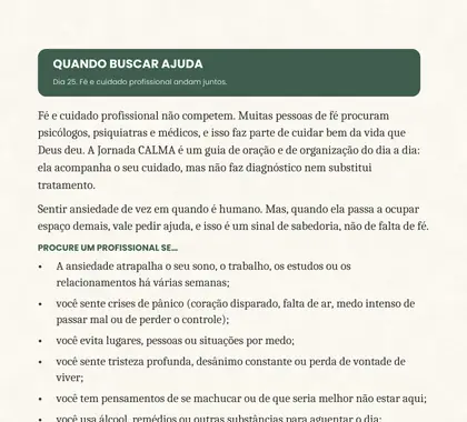 Página Quando buscar ajuda