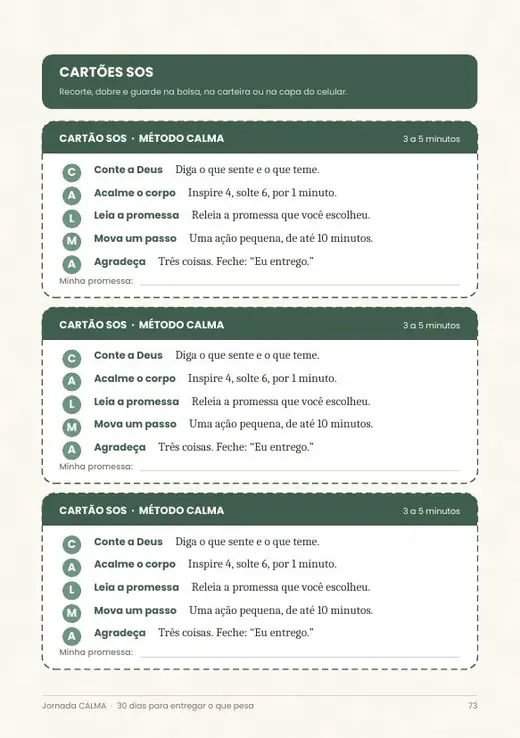 Cartões SOS