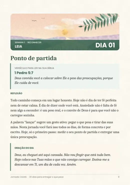 Página Leia do dia 1